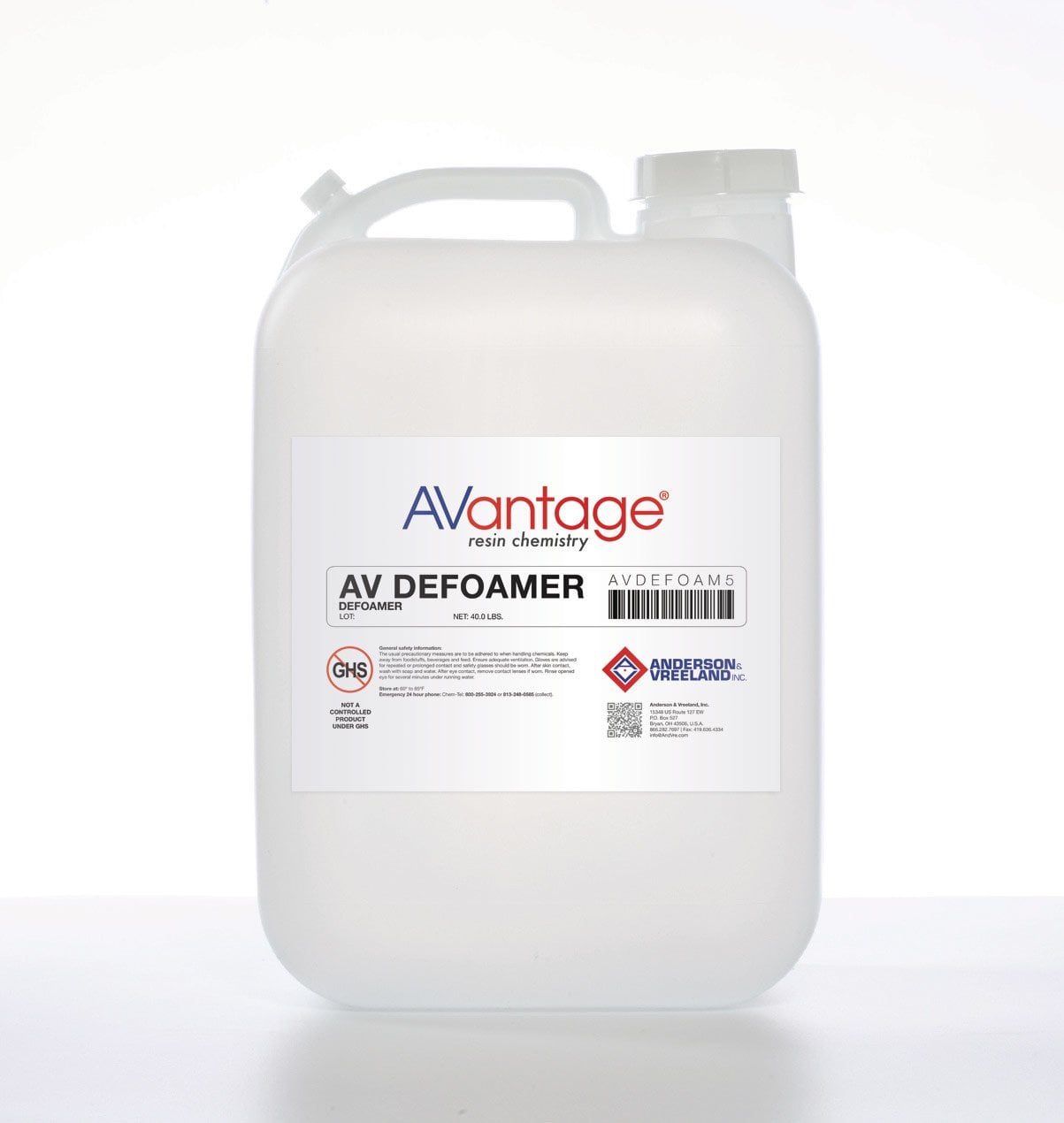 AV liquid photopolymer defoamer